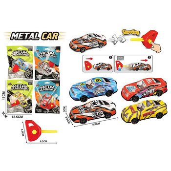 CARRO DE METAL LANÇADOR COM CHAVE - EM SACO DE PRENDA - MIX CORES (24 un.)