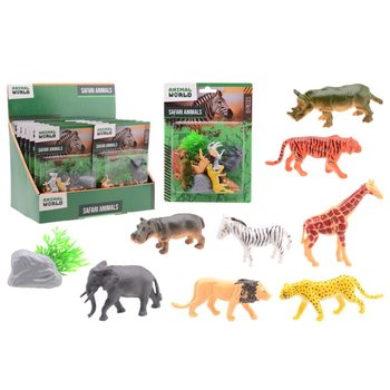 ANIMAL WORLD - CONJUNTO ANIMAIS SAFARI 10 PEÇAS EM CARTÃO - EM DISPLAY (12 un.)
