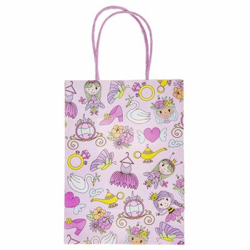 Sacos de Presente de Papel Princesas - 16x9x22 cm (12 unidades)