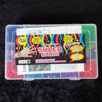 2.600 Super Bands / Elásticos Loom em caixa grande (Pack de 6)