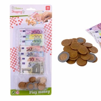 HOME SHOPPING - DINHEIRO DE BRINCAR EURO E NOTAS EM CART&Atilde;O (6 un.)