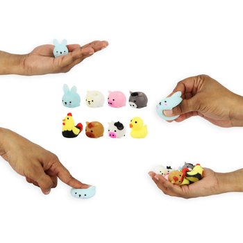 SQUISHY PARA TOMBOLA - ANIMAIS DA QUINTA - EM EXPOSITOR (96 un.)