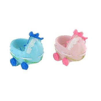 Topper para Bolo de Nascimento - Carrinho de Bebé - Rosa/Azul (2 un.)