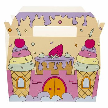 Caixa de Menu Infantil Castelo de Gelo - 22,5 x 12 x 9,5 cm (24 un.)
