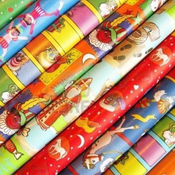 Rolos de Papel de Embrulho de São Nicolau Sinterklaas 250 x 50 cm (5 un.)