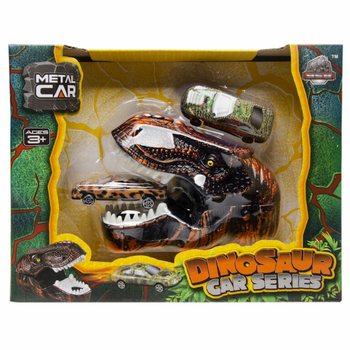 LANÇADOR DE CARROS DINOSSAURO - CAIXA DE PRESENTE DE LUXO (2 UNIDADES)