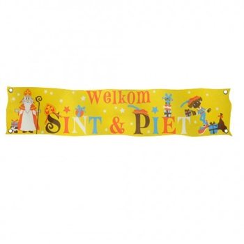 BANNER DE BOAS-VINDAS SINTERKLAAS & PIET XXL 300 X 60 CM (7 unid.)