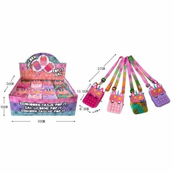Bolsa Pop-It de Unic&oacute;rnio em Expositor (24 un.)