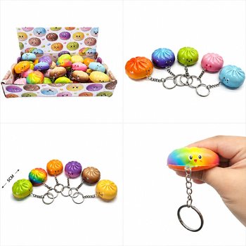RAGE - PORTA-CHAVES SQUISHY DUMPLINGS - MIX DE CORES - EM EXPOSITOR (24 un.)