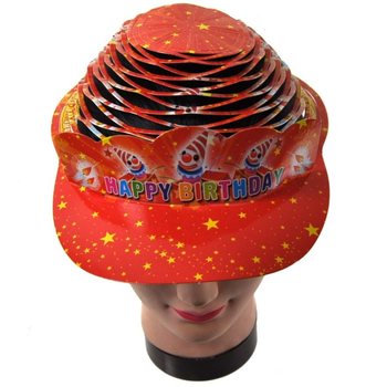 6 CHAP&Eacute;US DE ANIVERS&Aacute;RIO ESPIRAL EM SACO (6 un.)