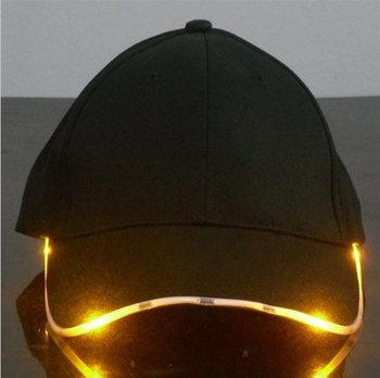 BONÉ LED LUMINOSO / PARTY CAPS - COR: LARANJA (12 unid.)