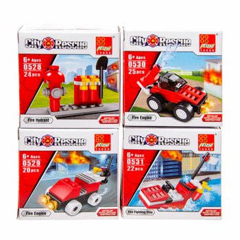 BLOCOS DE CONSTRUÇÃO - BOMBEIROS (12 Un.)