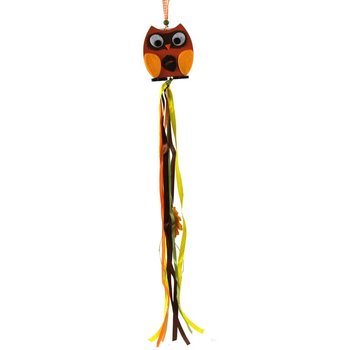 PENDURADOR DECORATIVO - MODELO: CORUJA DE MADEIRA (8 un.)