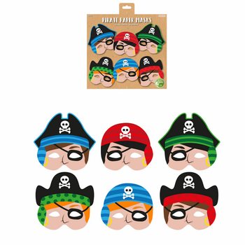 Máscaras de Pirata em Papel ECOLÓGICAS - 12 Unidades Sortidas