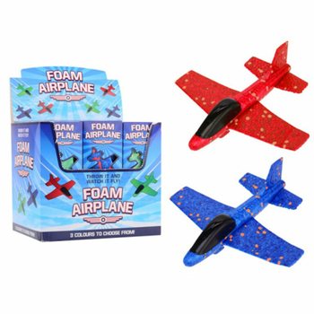 AVIÃO DE ESPUMA 17 CM - EM EXPOSITOR (18 unid.)