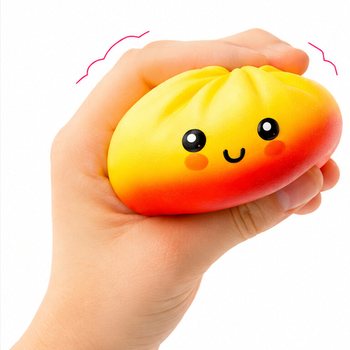 RAGE - LUCKY DUMPLINGS - Squishy Bun Dumplings GRANDE Dim. 8.5 x 8.5 x 4.8 Cm - EM DISPLAY (12 un.)