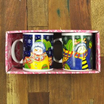 Conjunto de 2 Canecas de Natal em Caixa de Luxo
