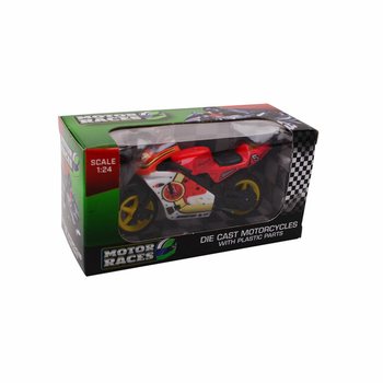 MOTOCICLO SUPER SPORT DIE CAST, ESCALA 1:24 EM EXPOSITOR (24 unid.)