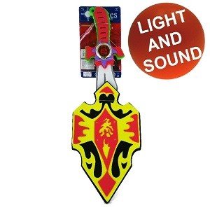 Espada de espuma com escudo em cartão (6 un.) - Luz e Som