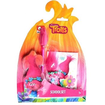 CONJUNTO DE ESCRITA TROLLS SLAMMER 3 PEÇAS (12 un.)