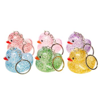 Porta-chaves de Patinho com Glitter - Cores Sortidas (12 un.)