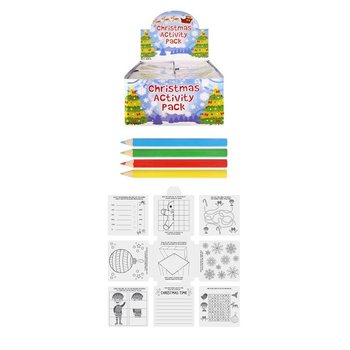 PACK DE ATIVIDADES DE NATAL PARA CRIANÇAS – COLORIR, ENIGMAS, LÁPIS, ETC. (36 unid.)