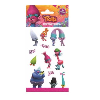 Tatuagens Temporárias Trolls - 20 x 10 cm (10 un.)