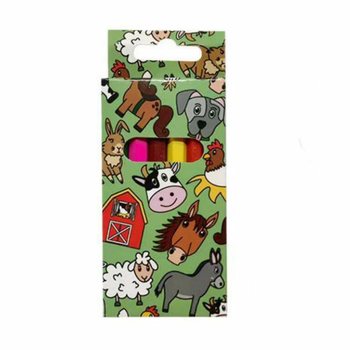 Conjunto de 6 L&aacute;pis de Cor 'Animais da Quinta'