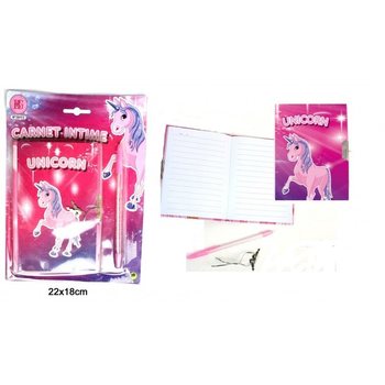 CADERNO UNICÓRNIO COM CADEADO + CANETA (24 un.)