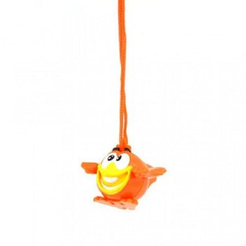 Apito de Pássaro Cor-de-Laranja com Cordão (100 unid.)