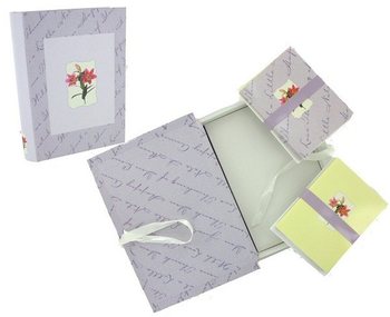 Livro com Cart&otilde;es de Boas-Festas - Modelo Flores (2 un.)