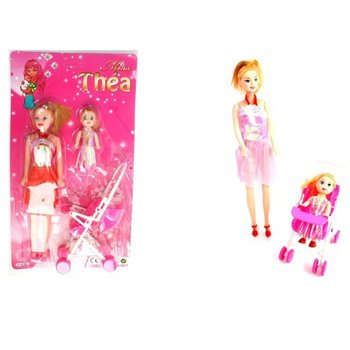CONJUNTO DE BONECAS: MÃE, FILHA E CARRINHO NO CARTÃO (10 un.)