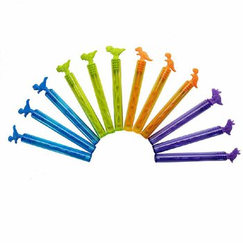 Varetas de bolhas de sabão dinossauro coloridas (Pack de 12)