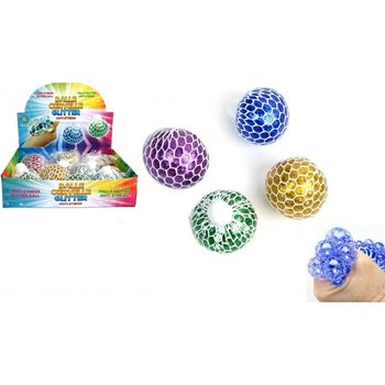 BOLA SQUISHY – MIX CORES COM GLITTER EM DISPLAY (12 un.)