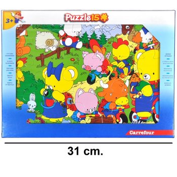 Puzzle Grande de 15 Peças - Modelo Ursinho (Emb. 12 un.)