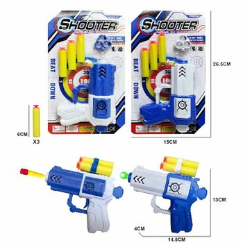 Pistola de Brinquedo com 3 Ventosas em Cart&atilde;o (6 un.)