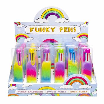 Caneta Esferográfica Fluffy com 6 Cores - em Expositor (24 un.)