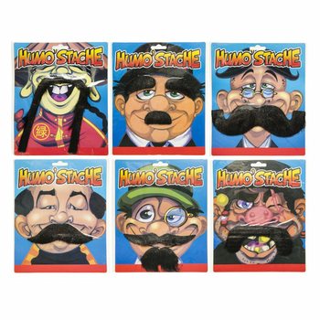 Bigodes Falsos Autocolantes Divertidos em Cart&atilde;o (24 un.)