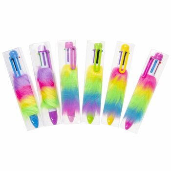 Caneta Esferogr&aacute;fica Fluffy com 6 Cores - em Expositor (24 un.)