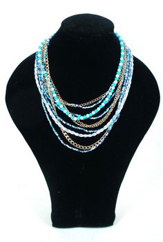 Colar Estilo Ibiza Azul (1 un.)