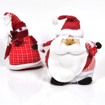 PAI NATAL E BONECO DE NEVE DE PEL&Uacute;CIA (4 un.)