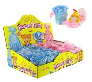 Embalagem de Oferta de Bebé com Doces e Peluche (24 un.)