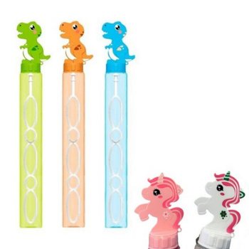 Varinhas de Bolhas de Sab&atilde;o Unic&oacute;rnio e Dinossauro - 120ml - 24 Un