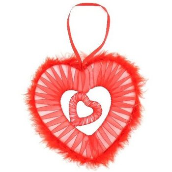 Coração Decorativo Vermelho (Conjunto de 2)