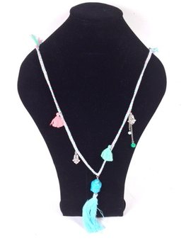 Colar estilo Ibiza com Buda Azul (1 un.)