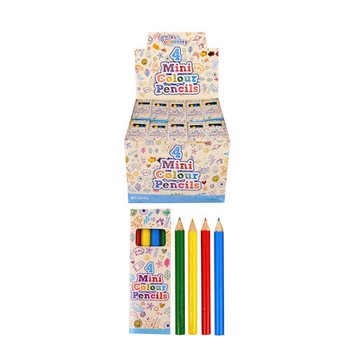 CONJUNTO DE 4 LÁPIS DE COR PEQUENOS EM CAIXA EM DISPLAY (120 un.)