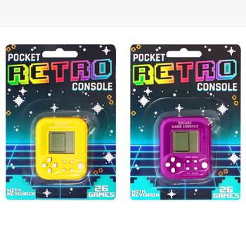 MINI CONSOLA DE JOGOS RETRO COM PORTA-CHAVES - 26 JOGOS (6 un.)