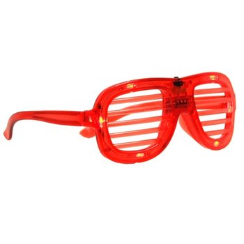 Óculos SHUTTER SHADES com Iluminação LED - Cor: Vermelho (12 un.)