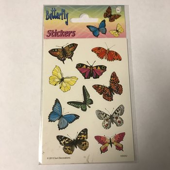 Folha de Autocolantes: Borboletas, 16 x 9 cm (10 unid.)