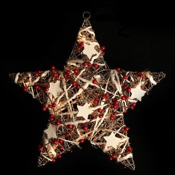 GRANDE ESTRELA DE NATAL LUMINOSA DECORATIVA 45 CM (2 un.)